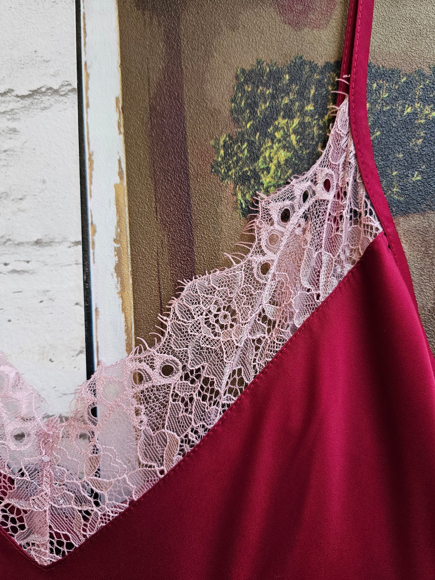 Endorfinella - Confidence satin red nachtjurk