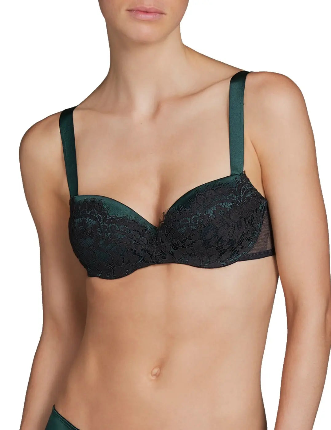 Andres Sarda - Megeve green/black zijde bh