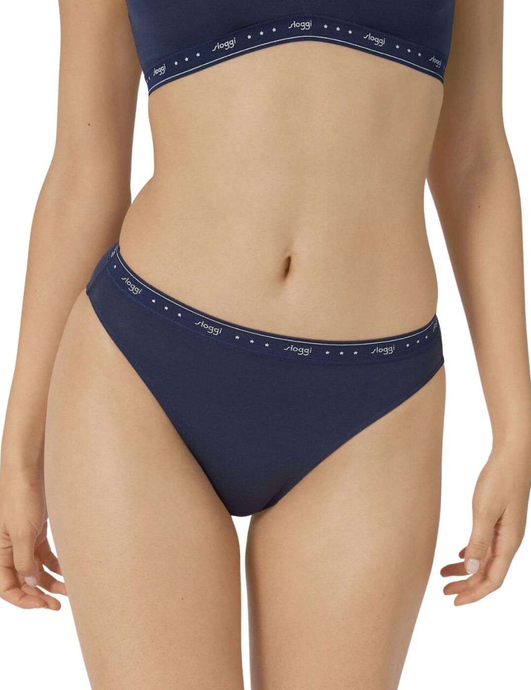 Sloggi - 2-pack Cotton blauw dames slip