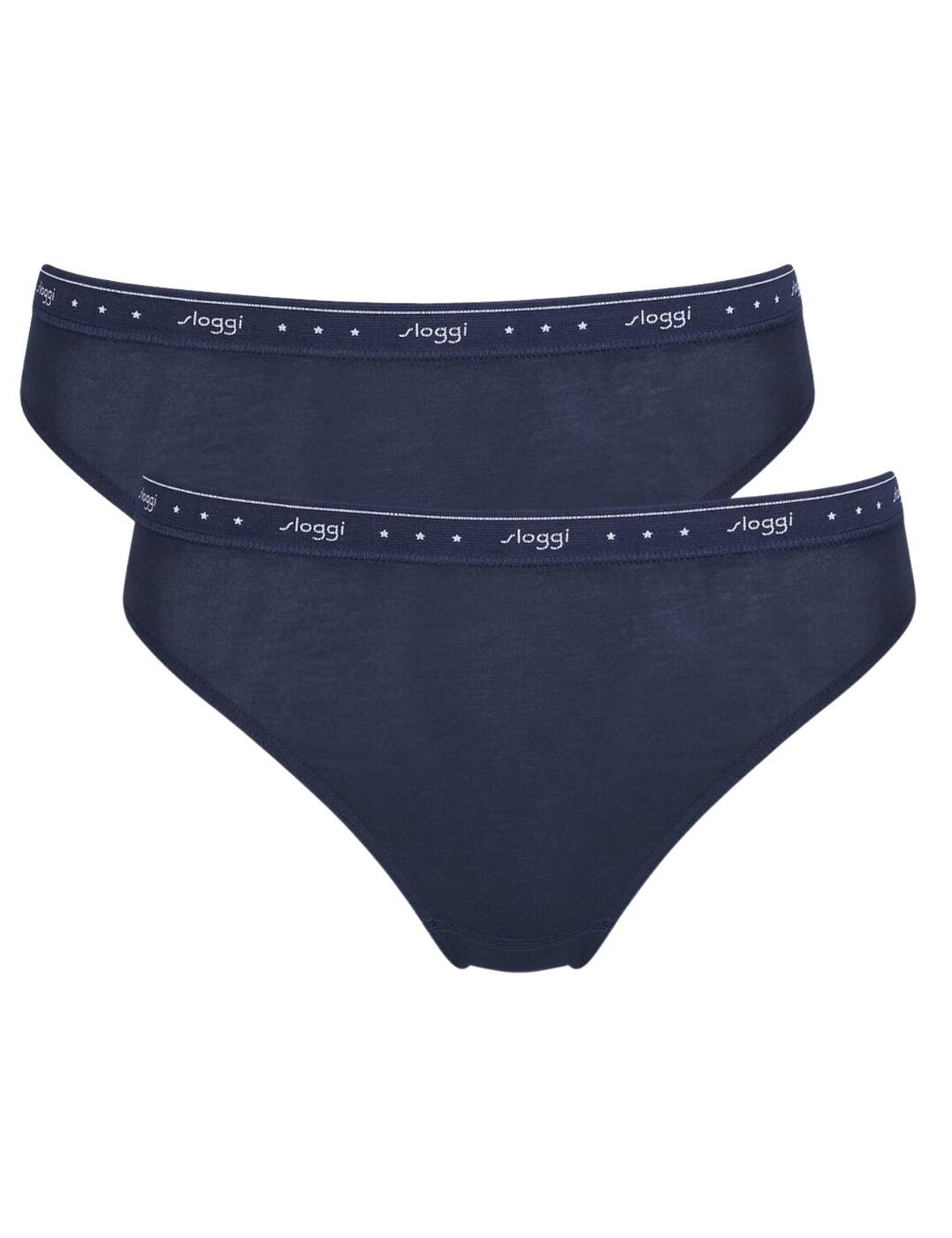 Sloggi - 2-pack Cotton blauw dames slip