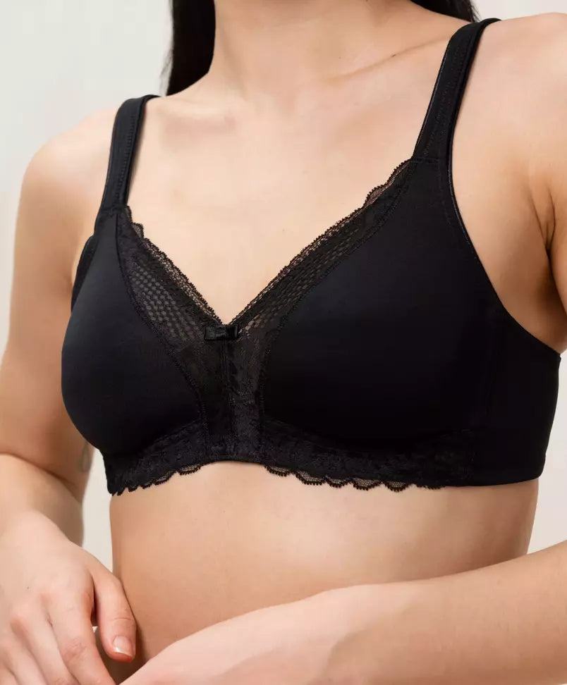 Triumph - Modern Lace+Cotton wireless black bh