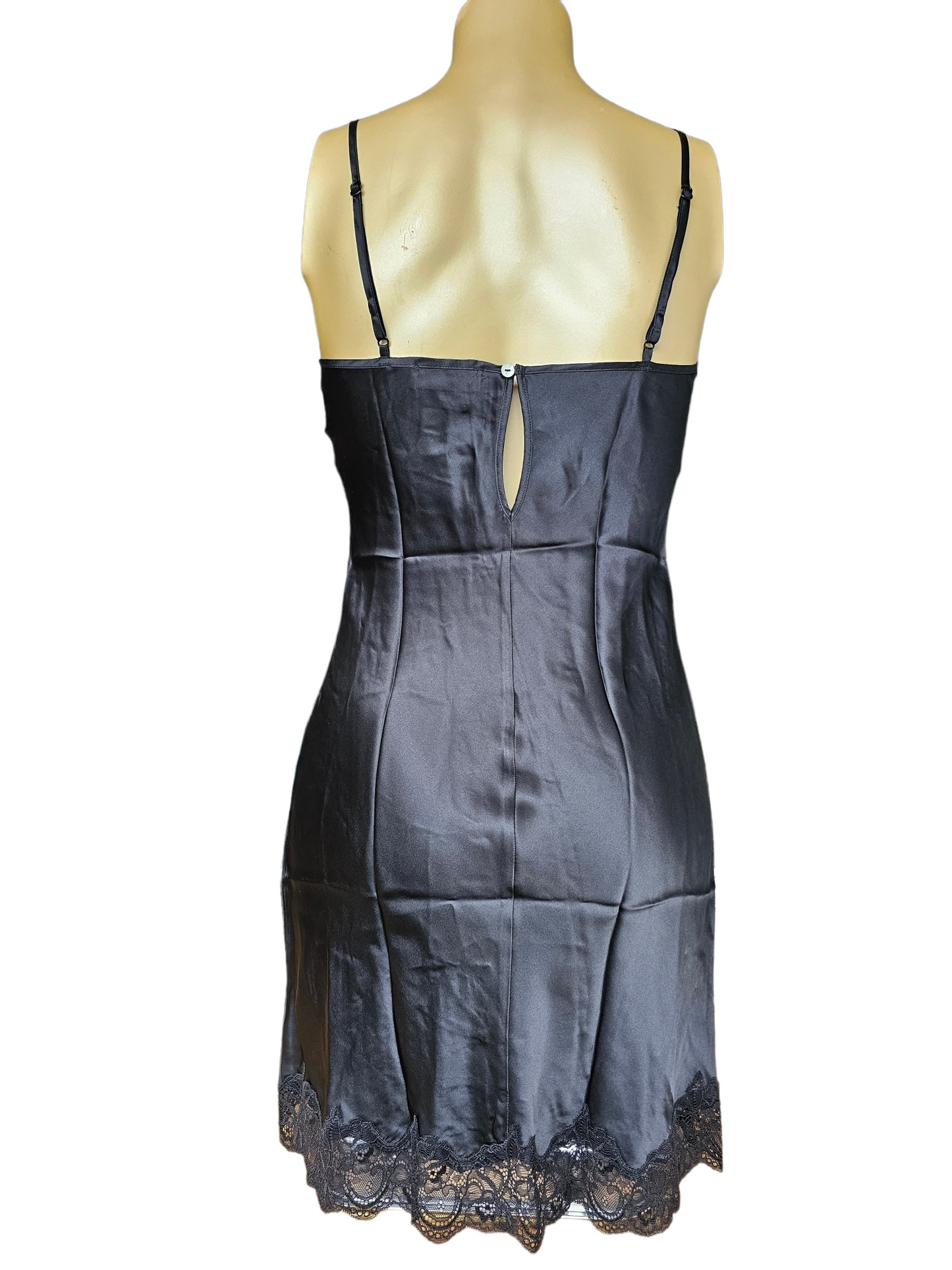 Chantelle - Sakura black satijn dress