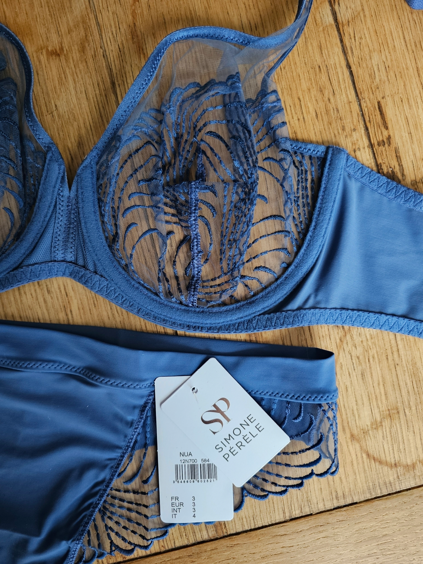 Simone Pérèle - Nuance Storm full cup plunge blue bh set