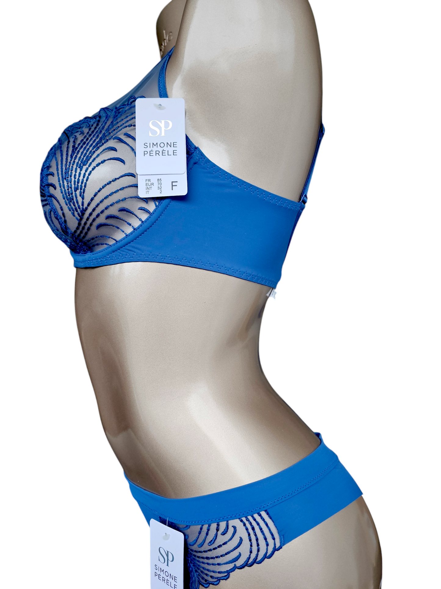 Simone Pérèle - Nuance Storm full cup plunge blue bh set