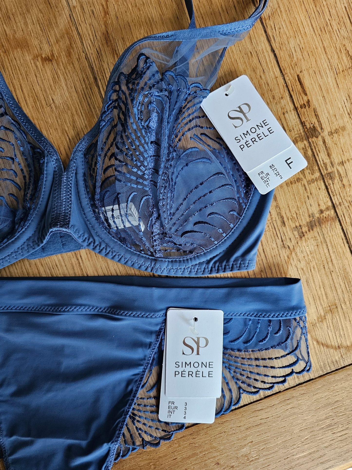 Simone Pérèle - Nuance Storm full cup plunge blue bh set