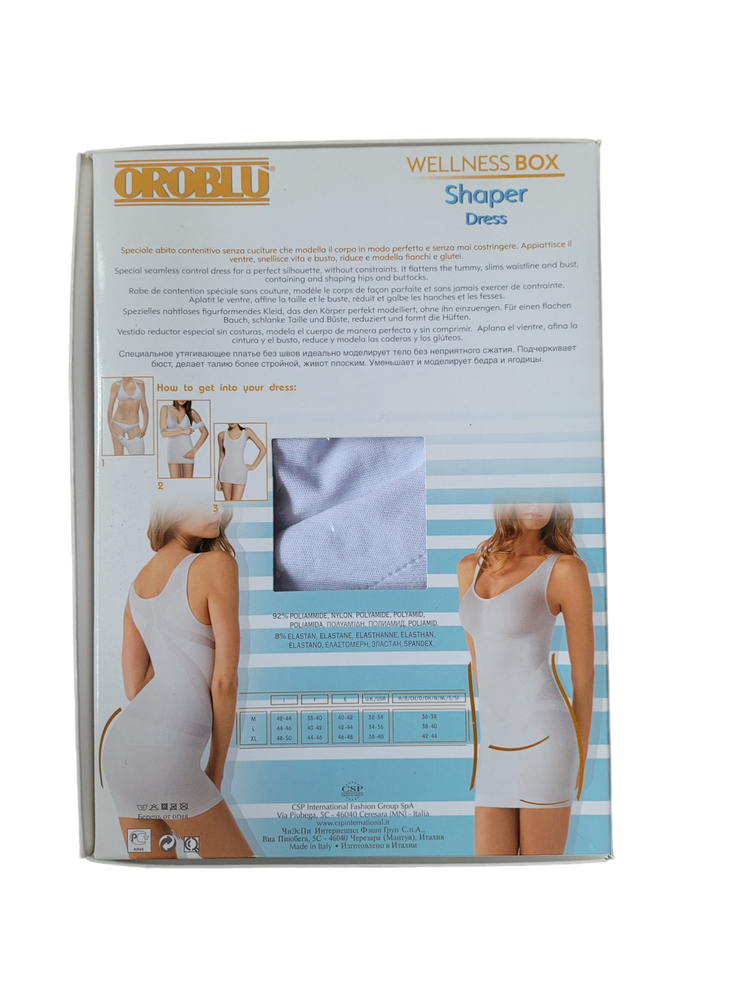 Oroblu - Wellness Box Shaper Dress Wit / Nude / Zwart