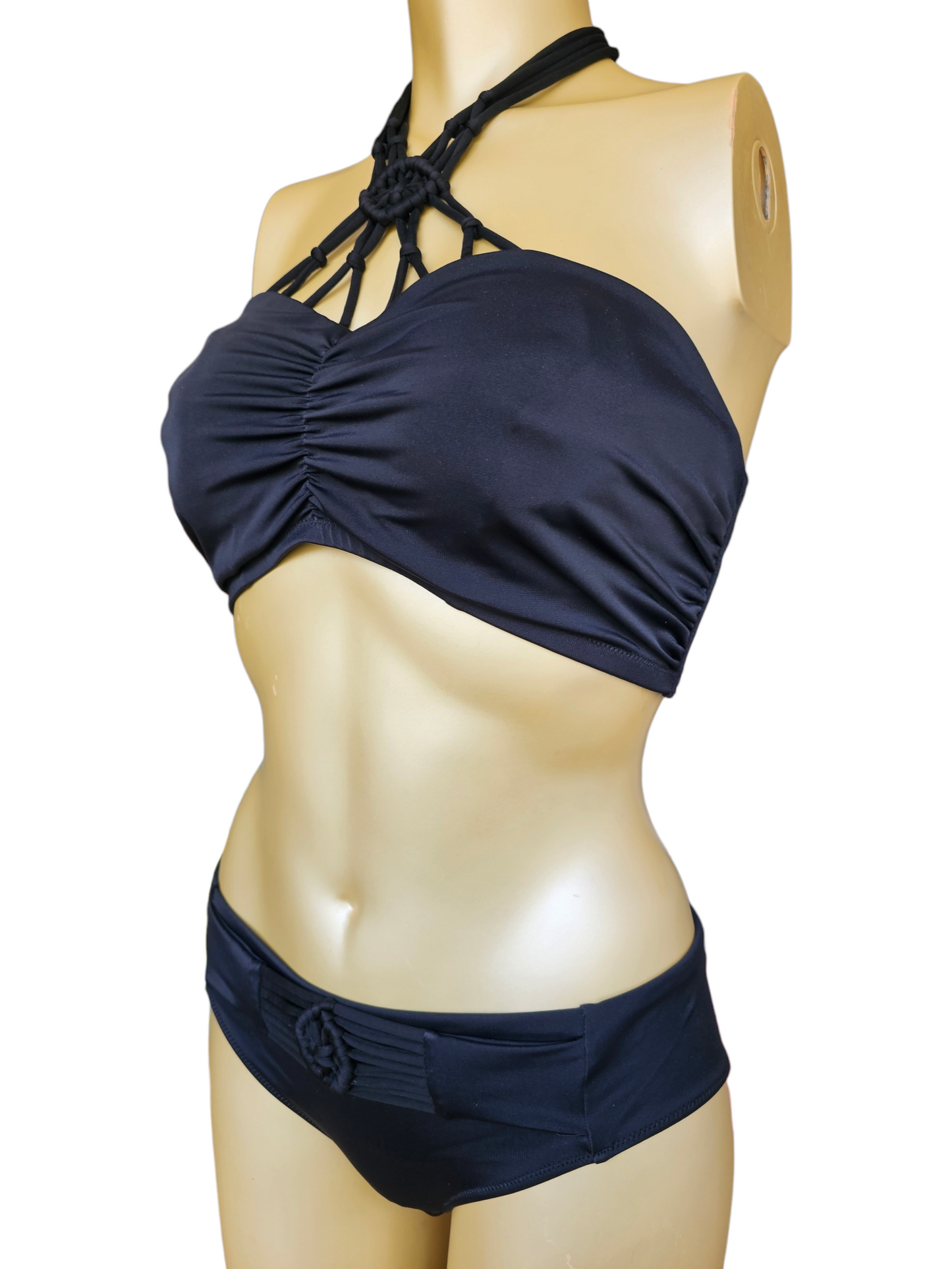 Freya - Macrame zwart bikini set