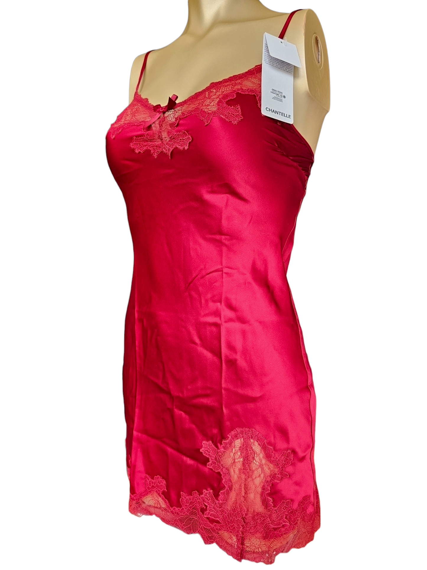 Chantelle - Sakura red satijn dress