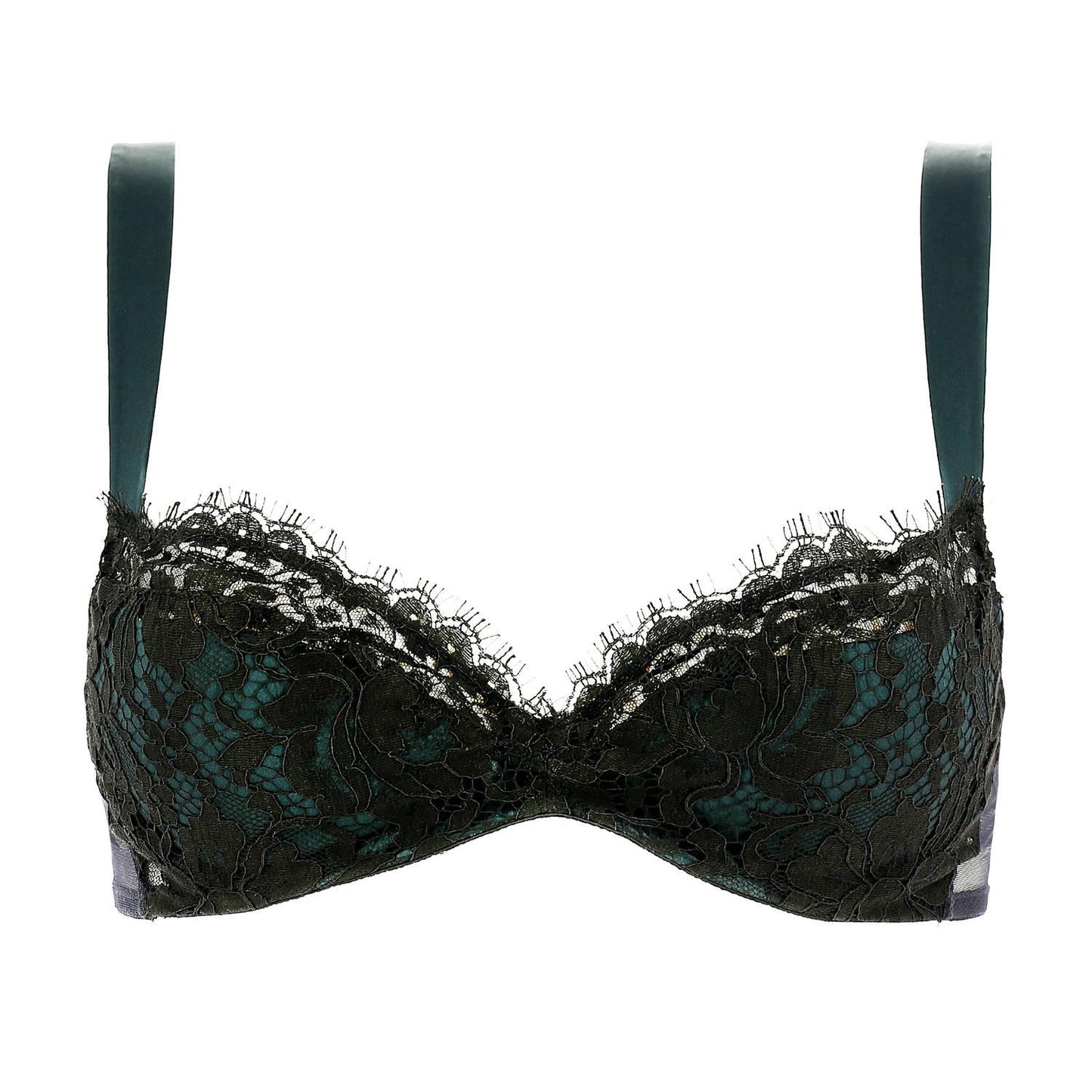 Andres Sarda - Megeve green/black zijde bh